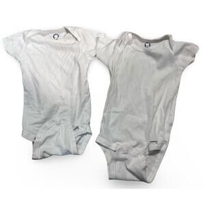 Gerber Onesies 24 Months Lot of 2 White Short Sleeve Baby Bodysuits
